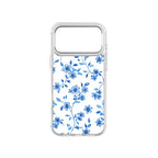 MagSnap magnetic phone case with delicate blue floral porcelain-style artwork