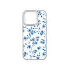 MagSnap magnetic phone case with delicate blue floral porcelain-style artwork