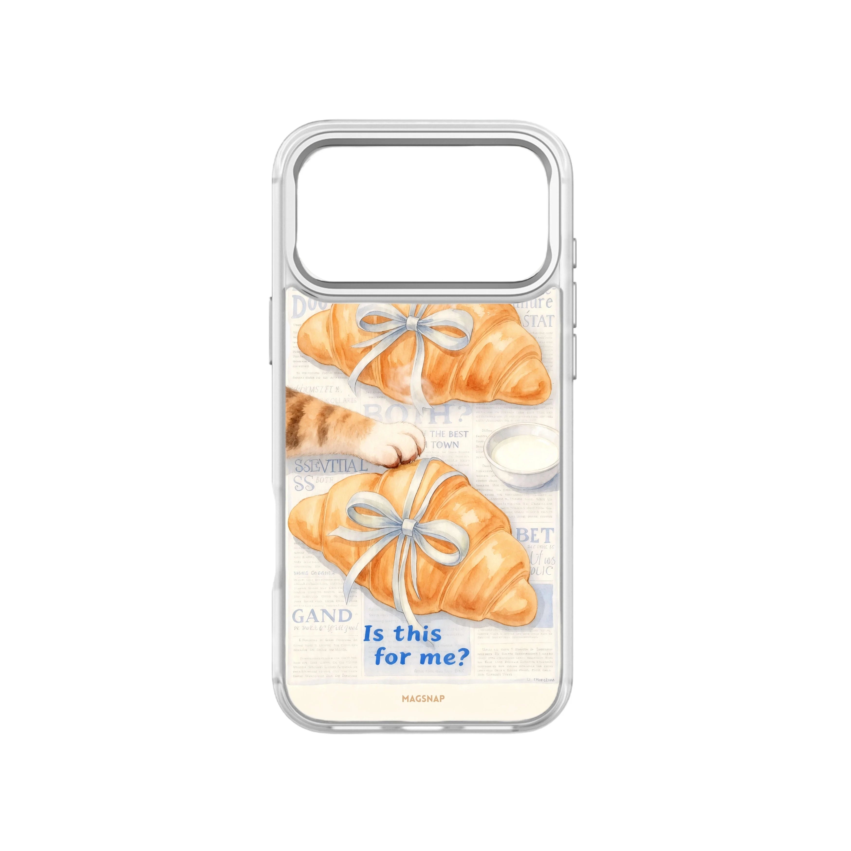 MagSnap magnetic phone case with Parisian Cat-fé designer artwork