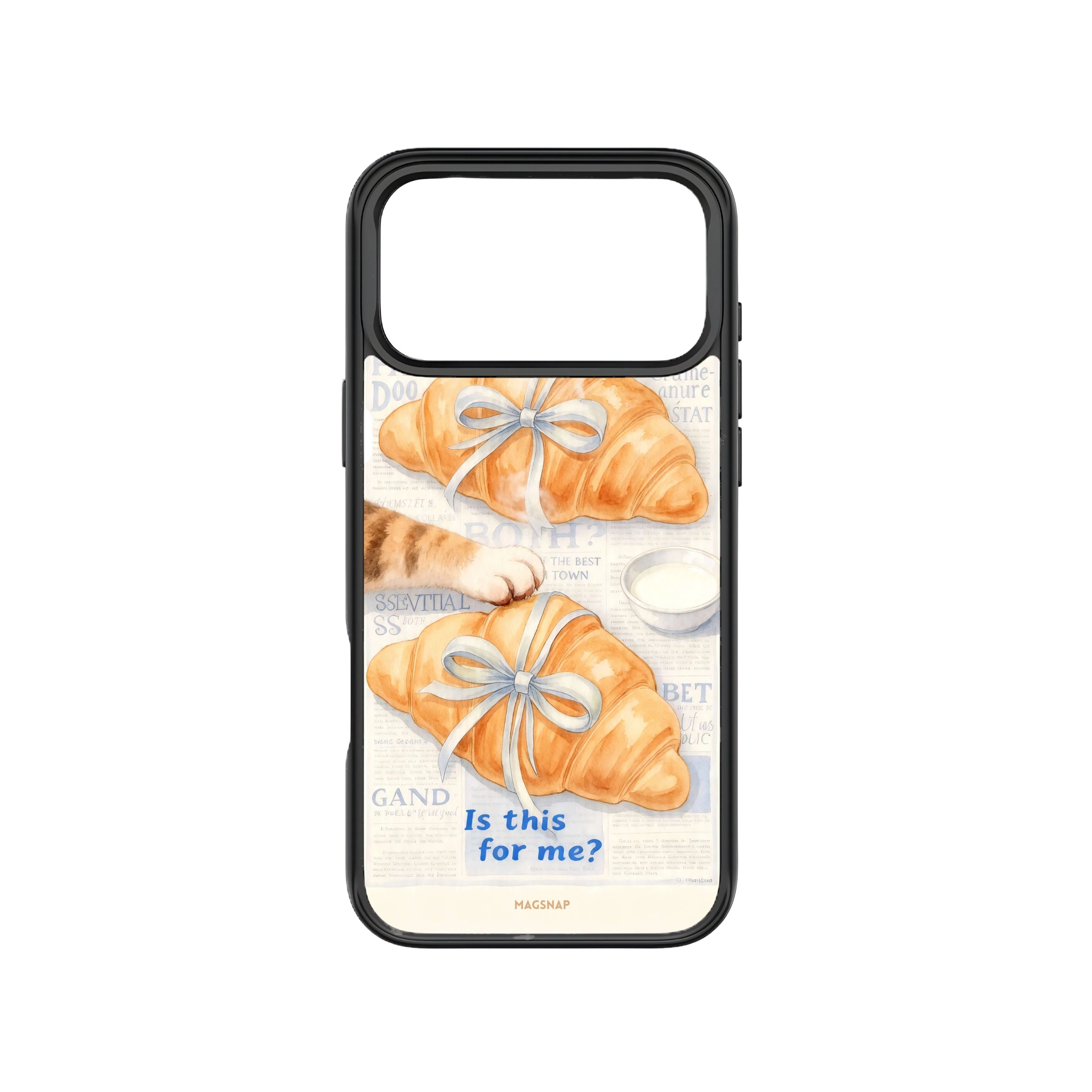 MagSnap magnetic phone case with Parisian Cat-fé designer artwork