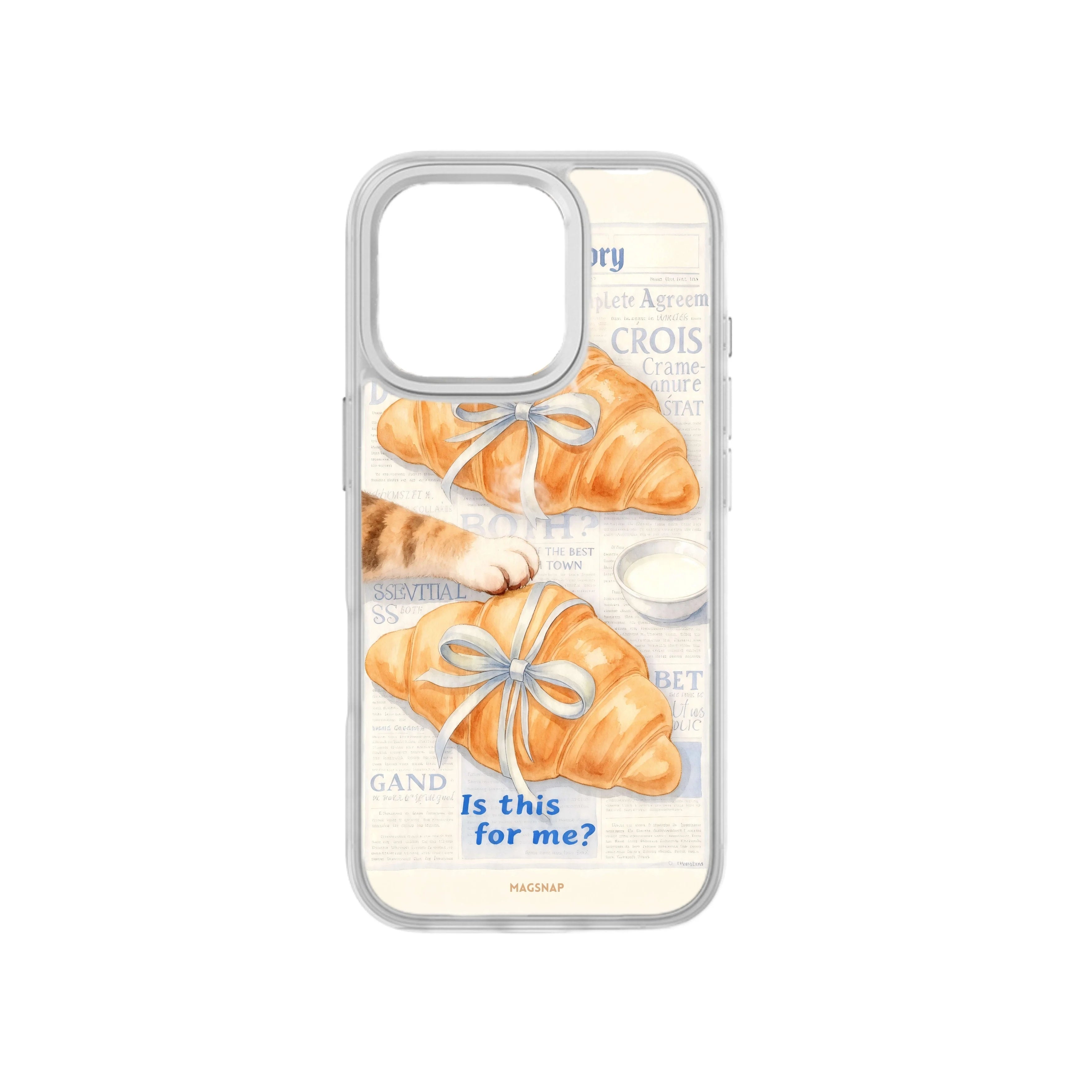 MagSnap magnetic phone case with Parisian Cat-fé designer artwork