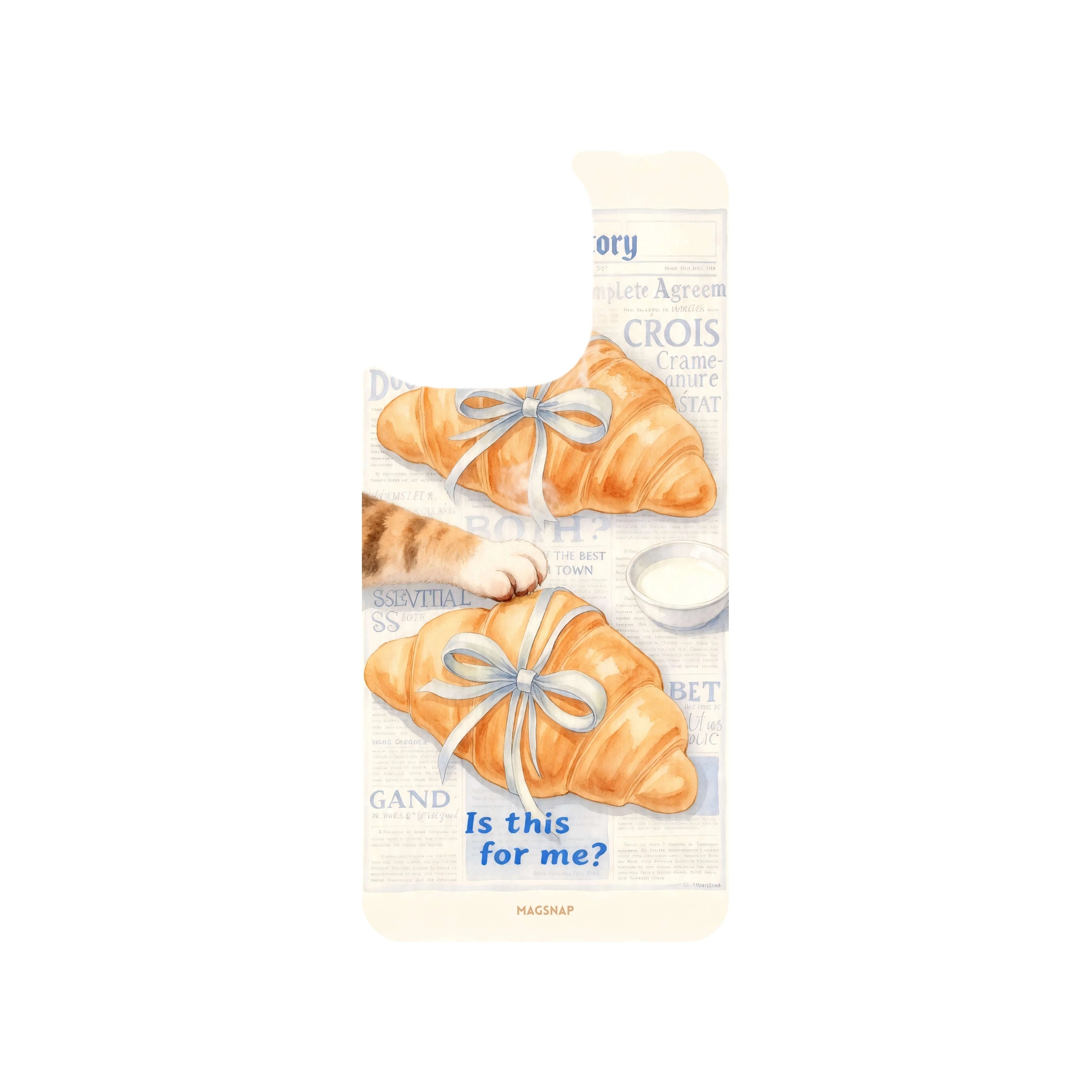 MagSnap magnetic phone case with Parisian Cat-fé designer artwork