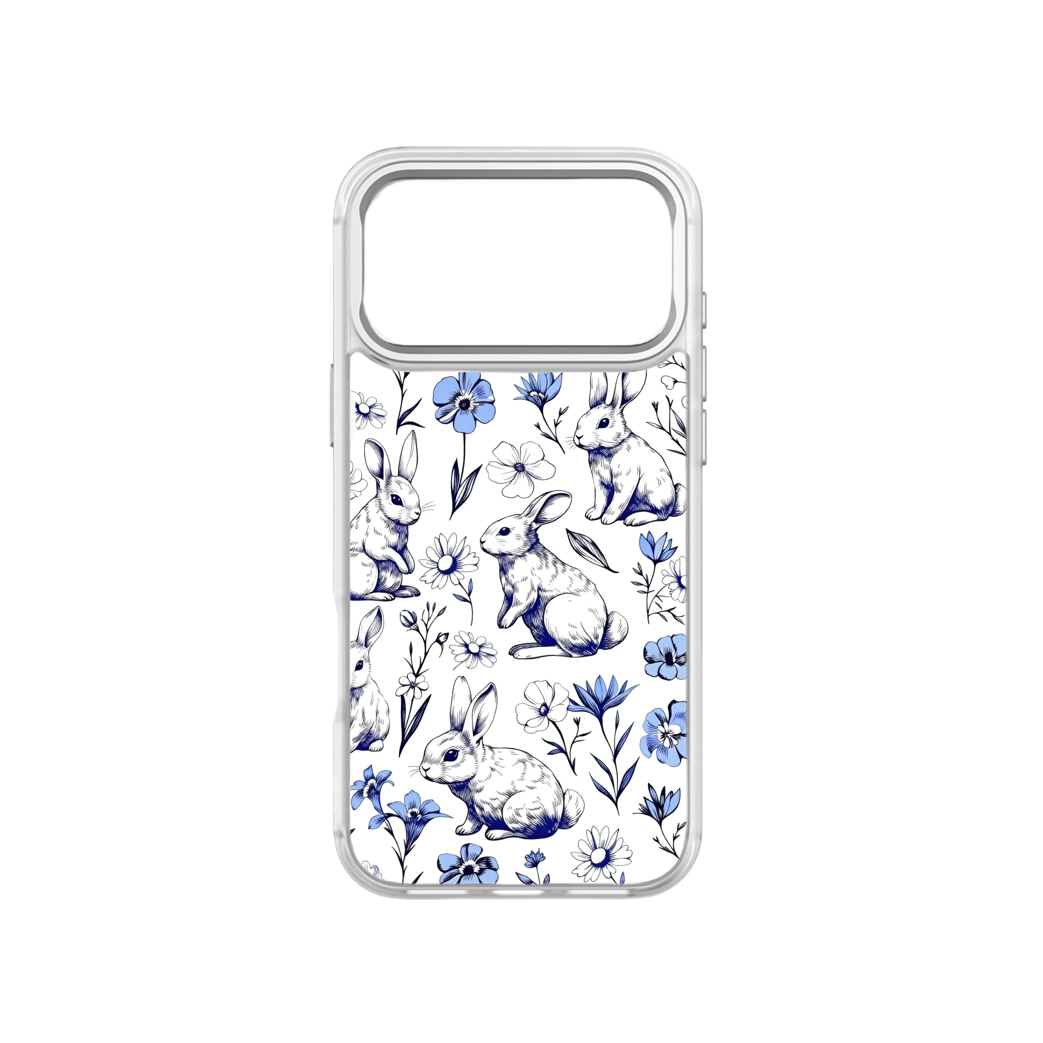 MagSnap magnetic phone case with pastel bunny garden cute artwork
