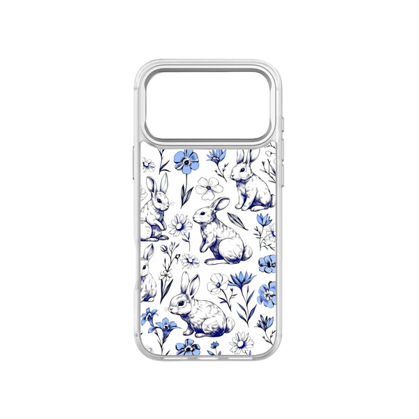 MagSnap magnetic phone case with pastel bunny garden cute artwork