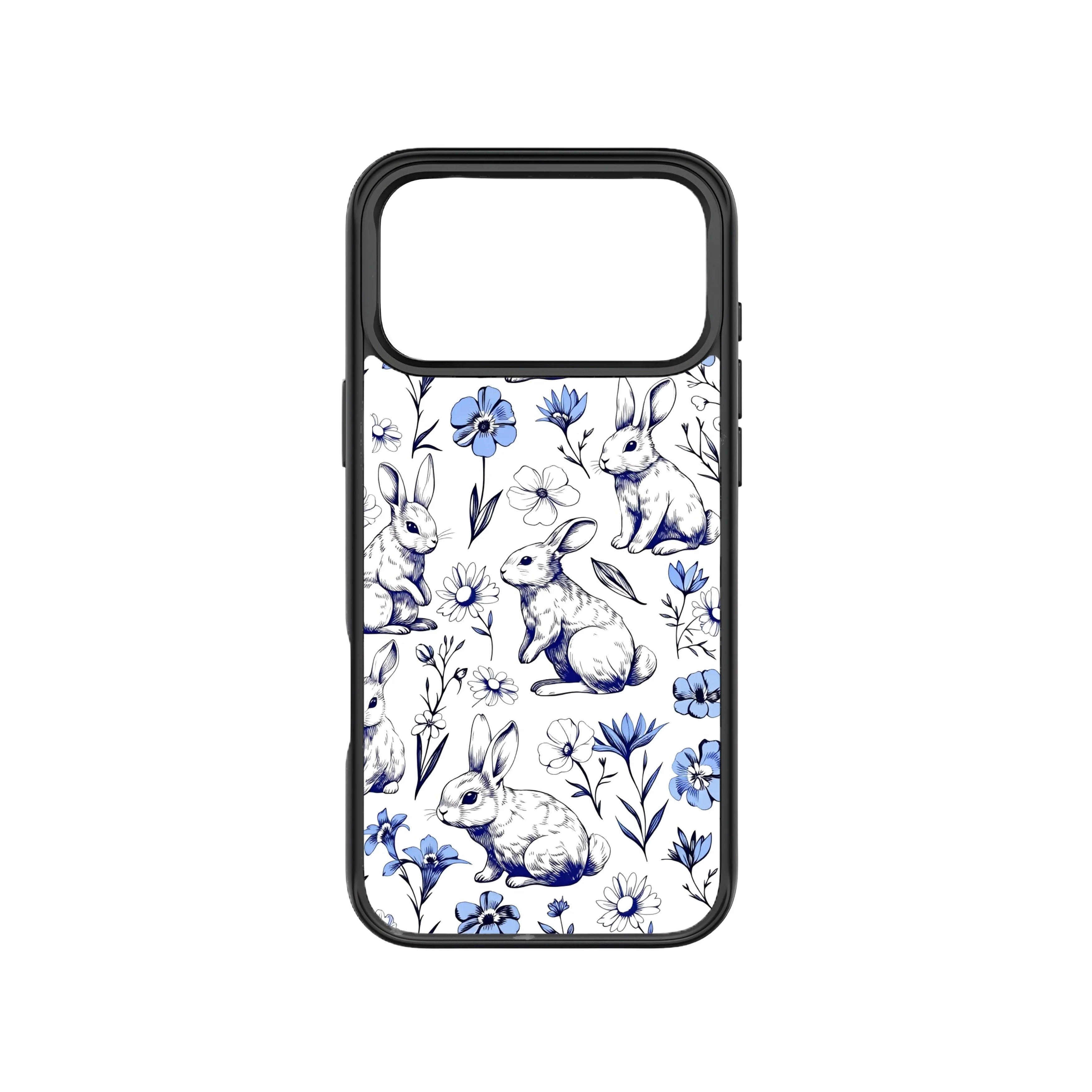 MagSnap magnetic phone case with pastel bunny garden cute artwork