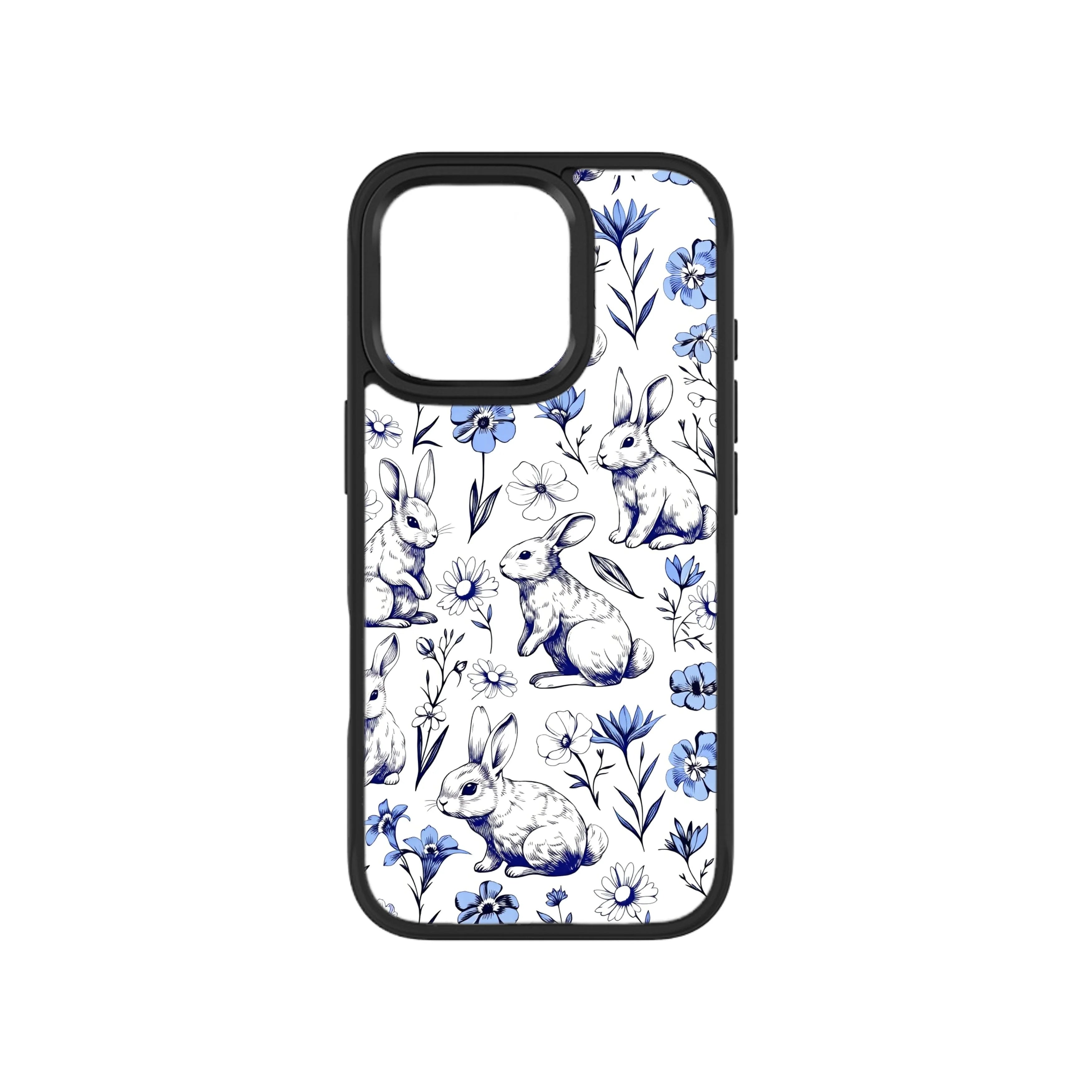 MagSnap magnetic phone case with pastel bunny garden cute artwork