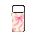 MagSnap magnetic phone case with pink bow ribbon coquette design