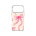 MagSnap magnetic phone case with pink bow ribbon coquette design
