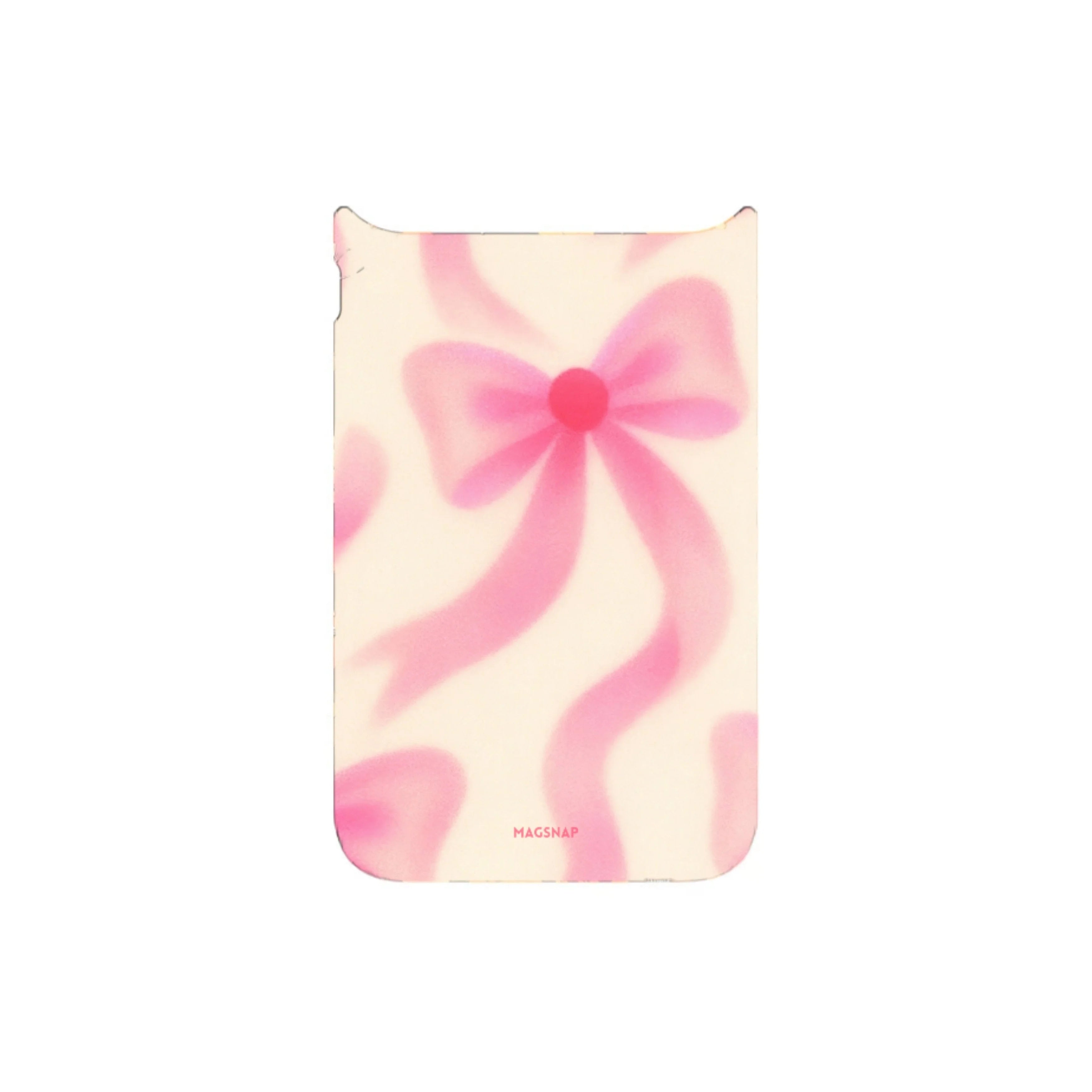MagSnap magnetic phone case with pink bow ribbon coquette design