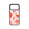 MagSnap magnetic phone case with pink starfish and jellyfish sea life artwork