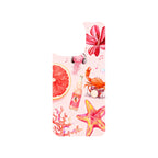 MagSnap magnetic phone case with pink starfish and jellyfish sea life artwork