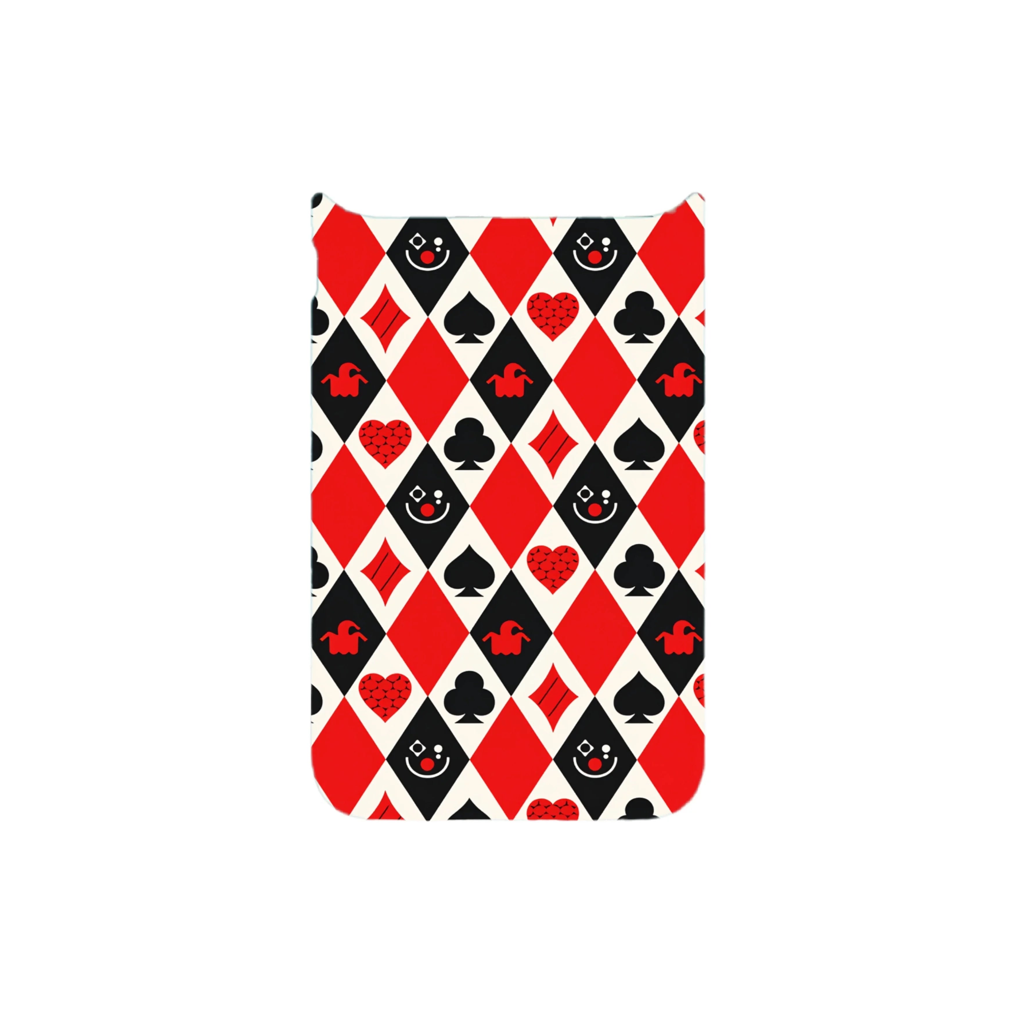 MagSnap magnetic phone case with red harlequin geometric checker pattern