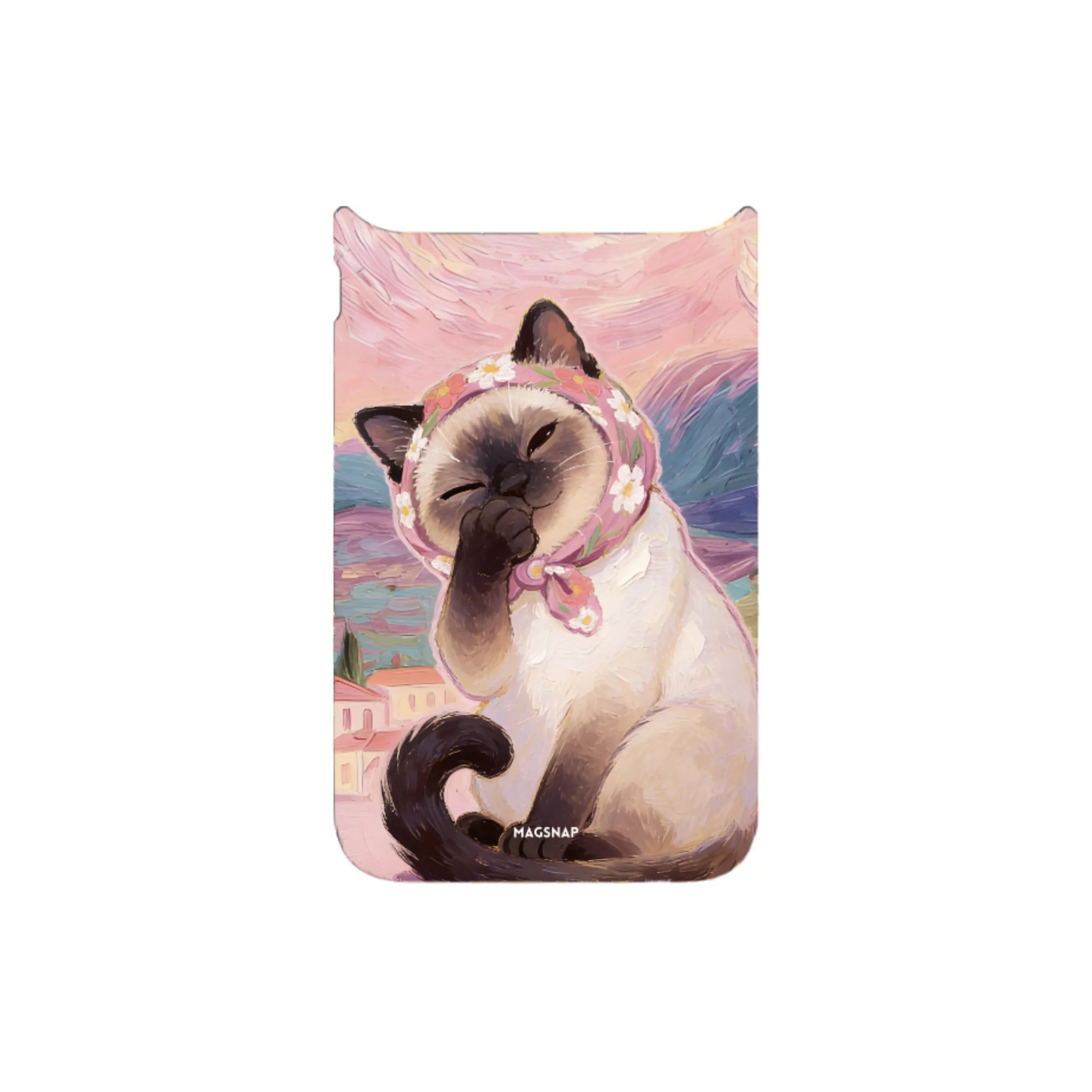MagSnap magnetic phone case with rose sky dreamy cat artwork