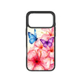 MagSnap magnetic phone case with soft summer butterfly and floral garden artwork