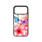 MagSnap magnetic phone case with soft summer butterfly and floral garden artwork