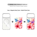 MagSnap magnetic phone case with soft summer butterfly and floral garden artwork