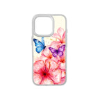 MagSnap magnetic phone case with soft summer butterfly and floral garden artwork