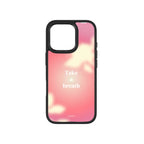 MagSnap magnetic phone case with Take a Breath mindfulness quote design