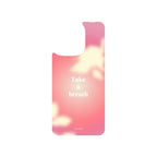 MagSnap magnetic phone case with Take a Breath mindfulness quote design