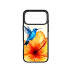 MagSnap magnetic phone case with tropical hummingbird and floral botanical artwork