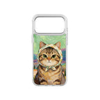 MagSnap magnetic phone case with verdant orchard cat botanical artwork
