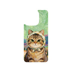 MagSnap magnetic phone case with verdant orchard cat botanical artwork