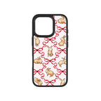 MagSnap magnetic phone case with pink ribbon bunny coquette artwork