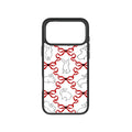 MagSnap magnetic phone case with white ribbon bunny soft coquette design