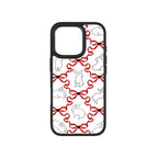 MagSnap magnetic phone case with white ribbon bunny soft coquette design